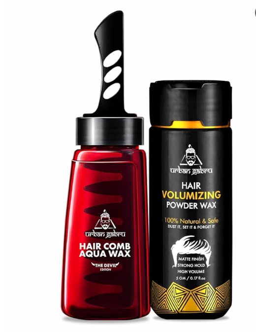 Rauub Mens Hair Styling Volumizing Powder and Aqua Wax Combo