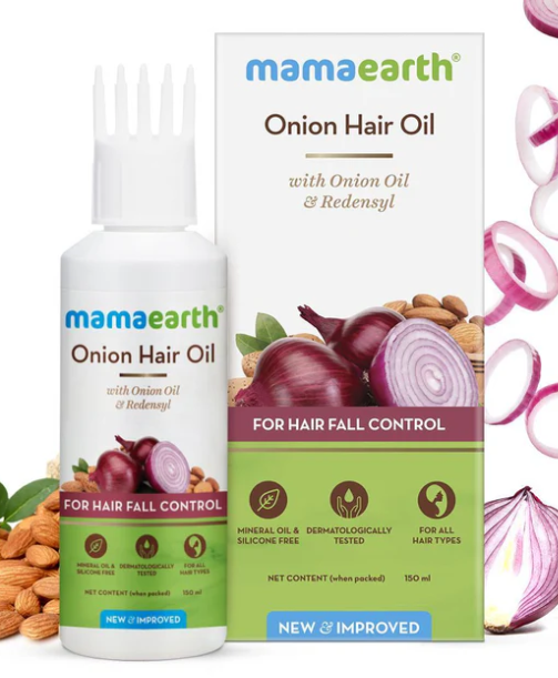 MAMEARTH Onion Hair Oil & Hair Fall Control - 150 ml