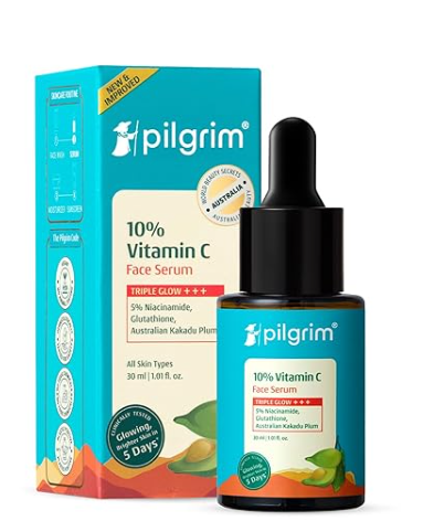 Pilgrim 10% Vitamin C Serum 30ml for Glowing Skin Beginner Friendly - Men, Women