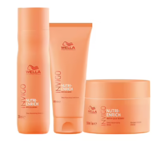 Wella Professionals INVIGO Nutri Enrich Deep Nourishing Mask, Shampoo & Conditioner Combo