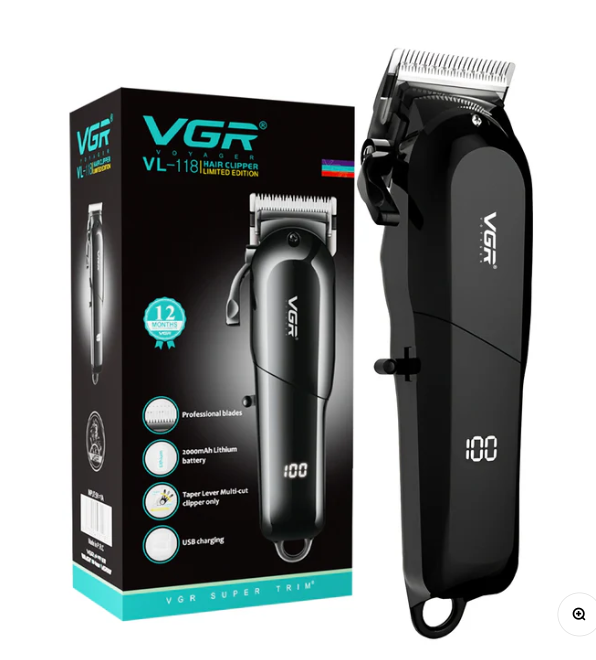 VGR VL-118 Limited Edition Hair Clipper For Men, Black