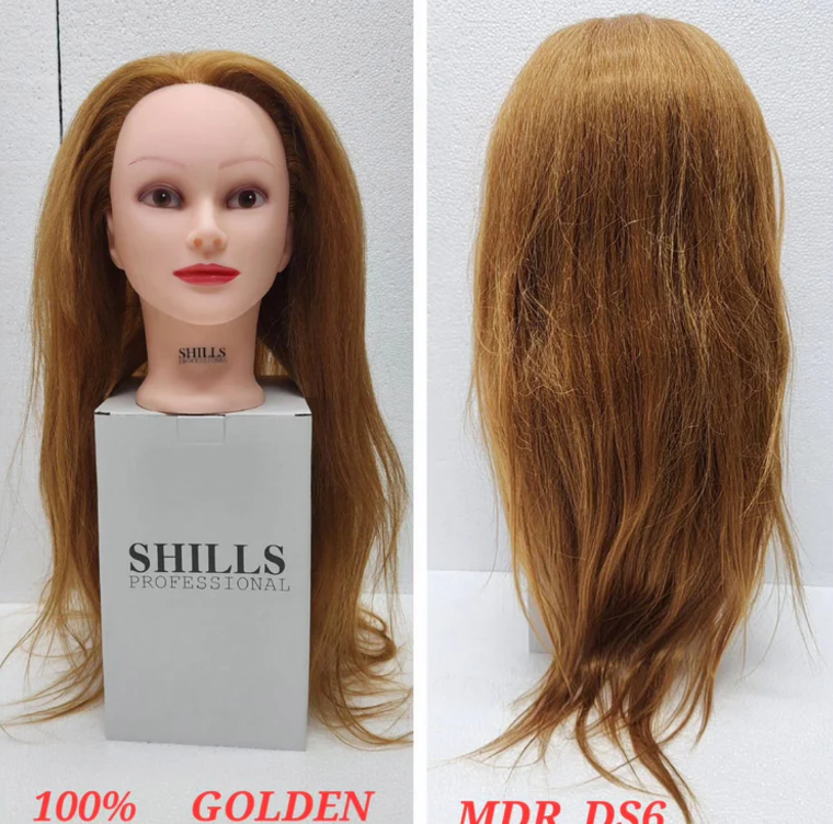 SHILLS PROFESSIONAL 100% HAIR DUMMY COLOR GOLDEN DS6