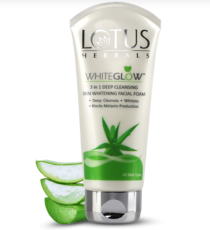 lotus white glow skin whitening face wash