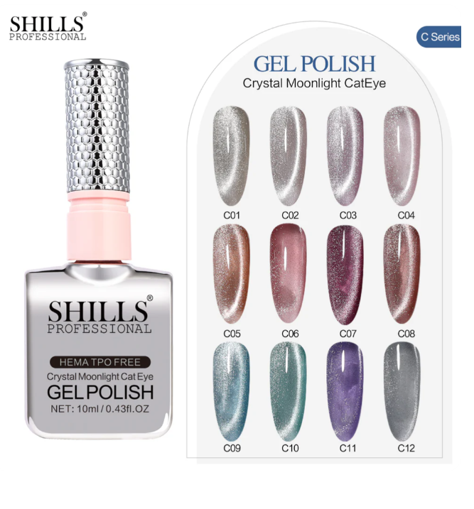 Thumbnail: Shills CRYSTAL   MOONLIGHT   CAT   EYE   GEL   POLISH   SET