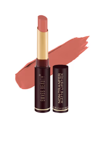 Swiss Beauty Non-Transfer Matte Lipstick - 30 Caramel Delights (10g)
