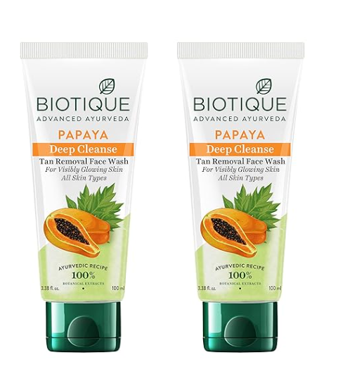 Biotique Papaya Deep Cleanse Face Wash 2x100ml