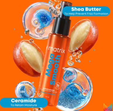 Matrix Mega Smooth Professional Anti-Frizz Serum For Dry, Unmanageable Hair, For