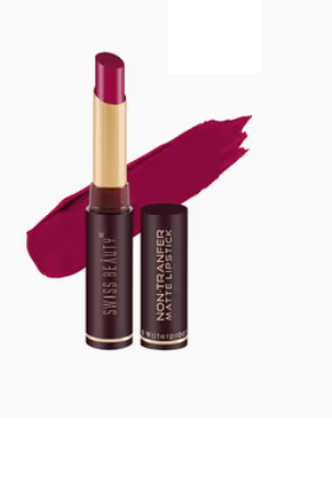 Thumbnail: Swiss Beauty Non-Transfer Matte Lipstick - 9 Cute Nude (2gm)