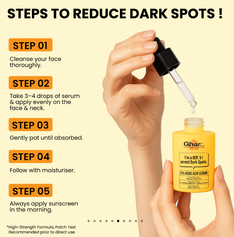 GHAR 2% kojic acid serum infused with 1% alpha arbutin