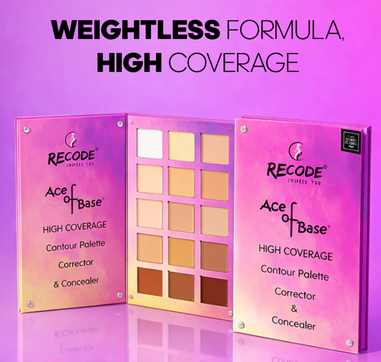 Recode Beauty Concealer, Colour Corrector & Contour Palette - 52 G