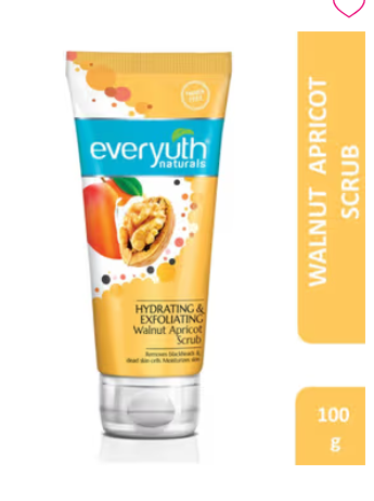 Everyuth Naturals Hydrating & Exfoliating Walnut Apricot Scrub, Gentle Face Scru