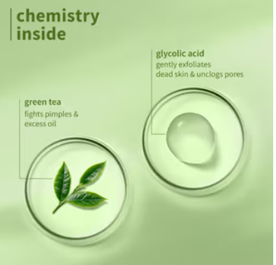 Plum Green Tea Pore Cleansing Gel Face Wash With Glycolic Acid - Fights Acne & O
