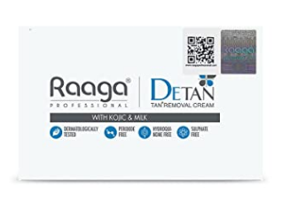 Raaga Professional De-Tan Tan removal Cream Kojic & Milk, 72GM (12g*6)