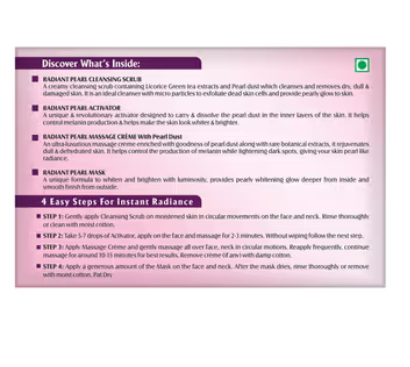 Lotus Herbals Radiant Pearl Cellular Lightening Facial Kit (37g)