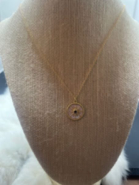 Gold Necklace with Mother of Pearl Pendant