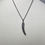 Thumbnail: Gunmetal Necklace with White CZ Feather