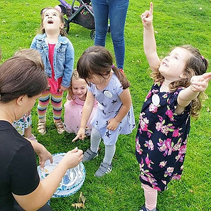 Our preschoolers releasing their butterf