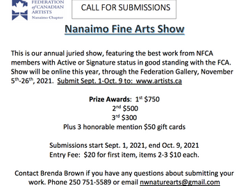 Submissions are Open for the 2021 Nanaimo Fine Art Show
