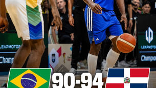 República Dominicana derrota a Brasil 94-90 y le quita el invicto