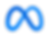 Meta logo, their main letter M that is shaped into an infinity sign that has various shades of blue