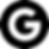 A white G in a black circle that represents the G in Google