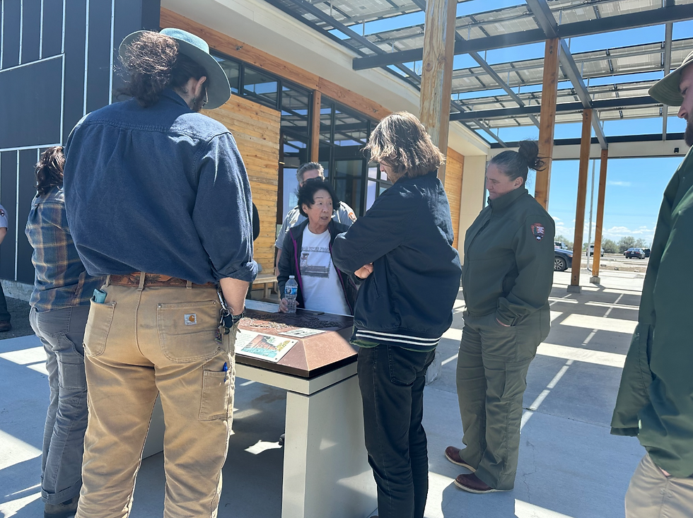 Workshop attendees learn from survivor Karen Hirai Olen about what preserving Minidoka means to her. Photo Credit: Friends of Minidoka