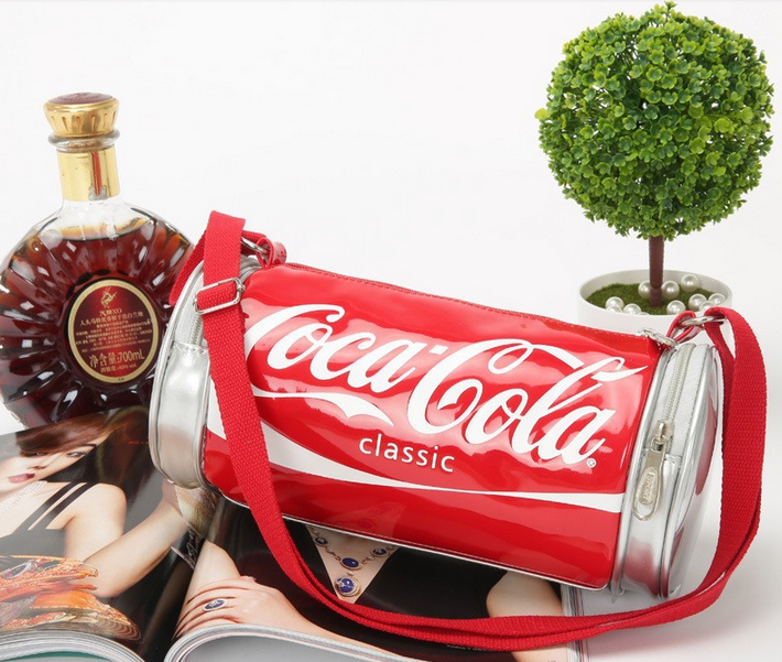 Küçük resim: 2015 Red Lovely Cola Travel Bags High Quality PU