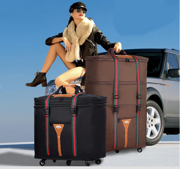 Küçük resim: Oxford Super Large Check Box Luggage travel bag