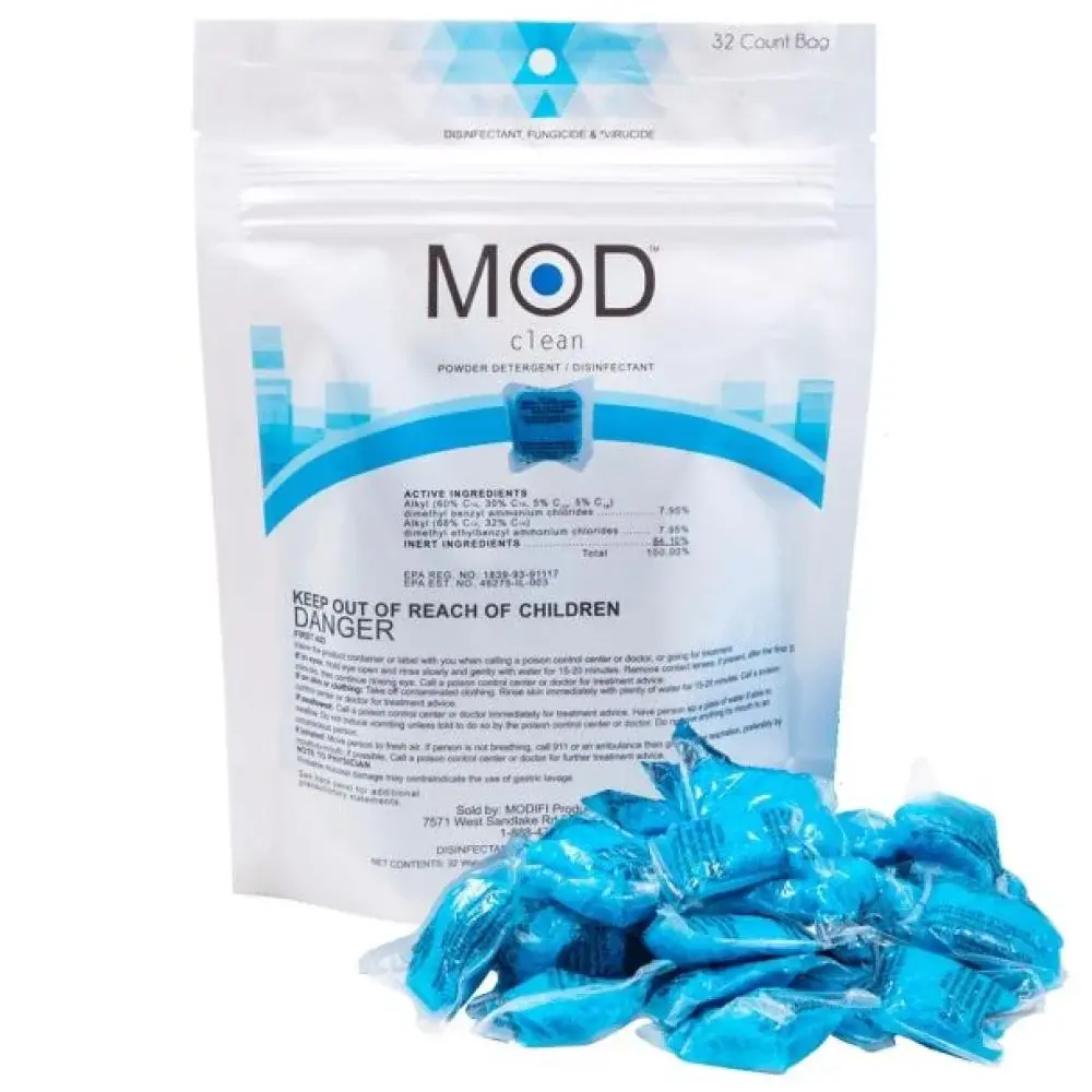 MOD Clean Powder Detergent Disinfectant 32ct