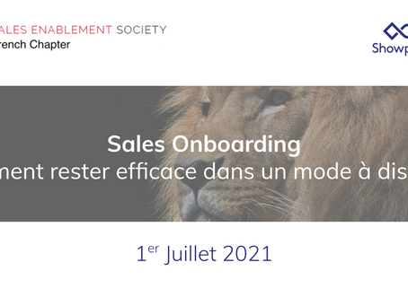 Webinar Sales Onboarding - Showpad & Sales Enablement Society