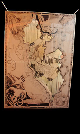 Palacio de Des*Gobierno III. Dibujo con portaminas y estilógrafo. 3 capas caladas de 144 x