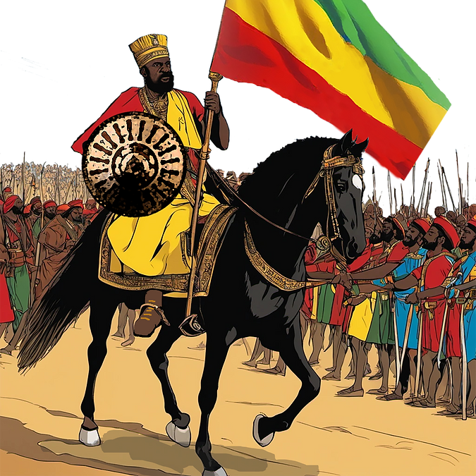 Emperor Menelik on his horse
