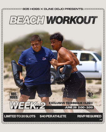 DLINE DOJO BEACH WORKOUT ANNOUNCEMENT