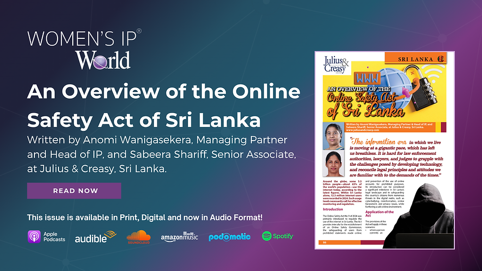 An Overview of the Online Safety Act of Sri Lanka by Anomi Wanigasekera and Sabeera Shariff
