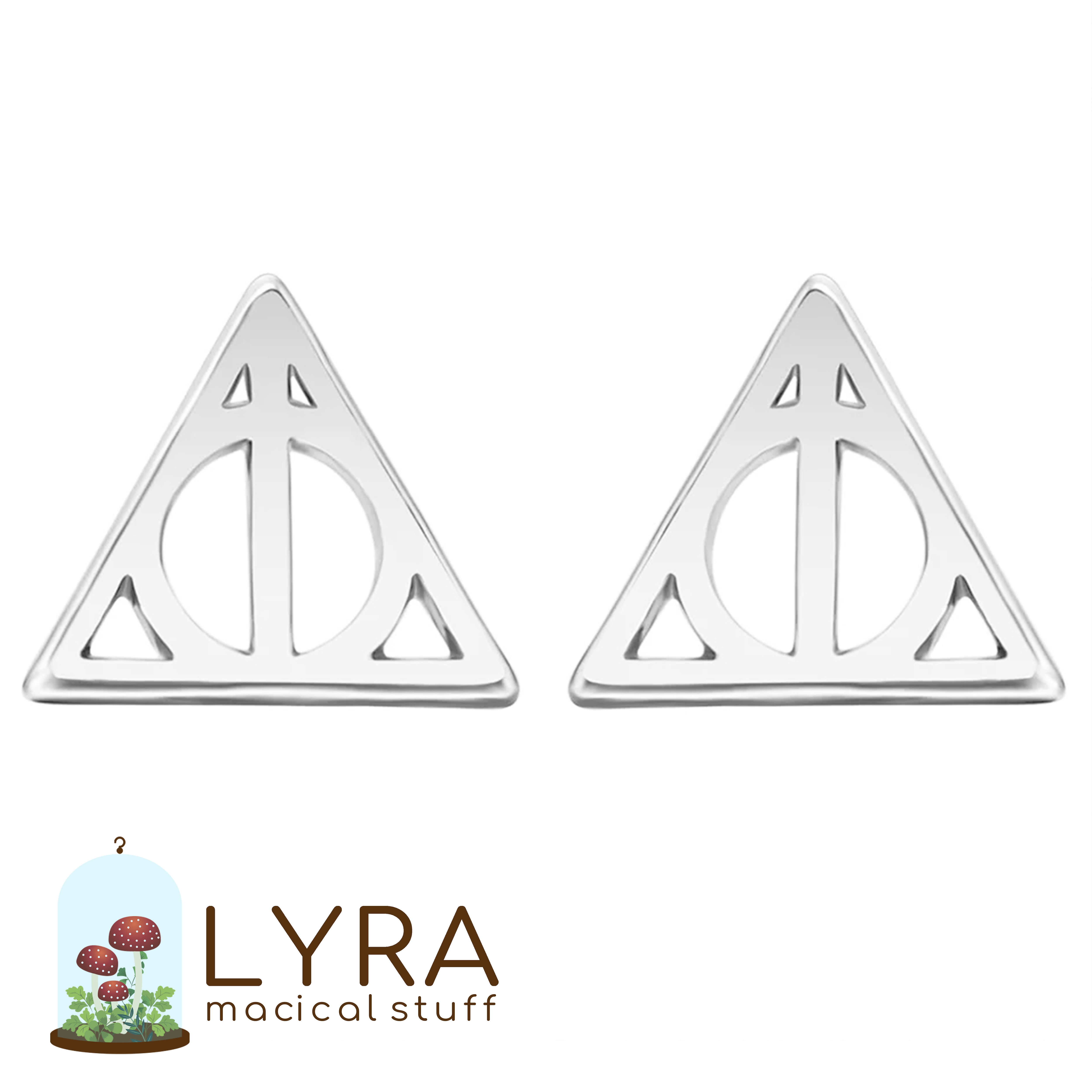 עגילי משולש כסופים