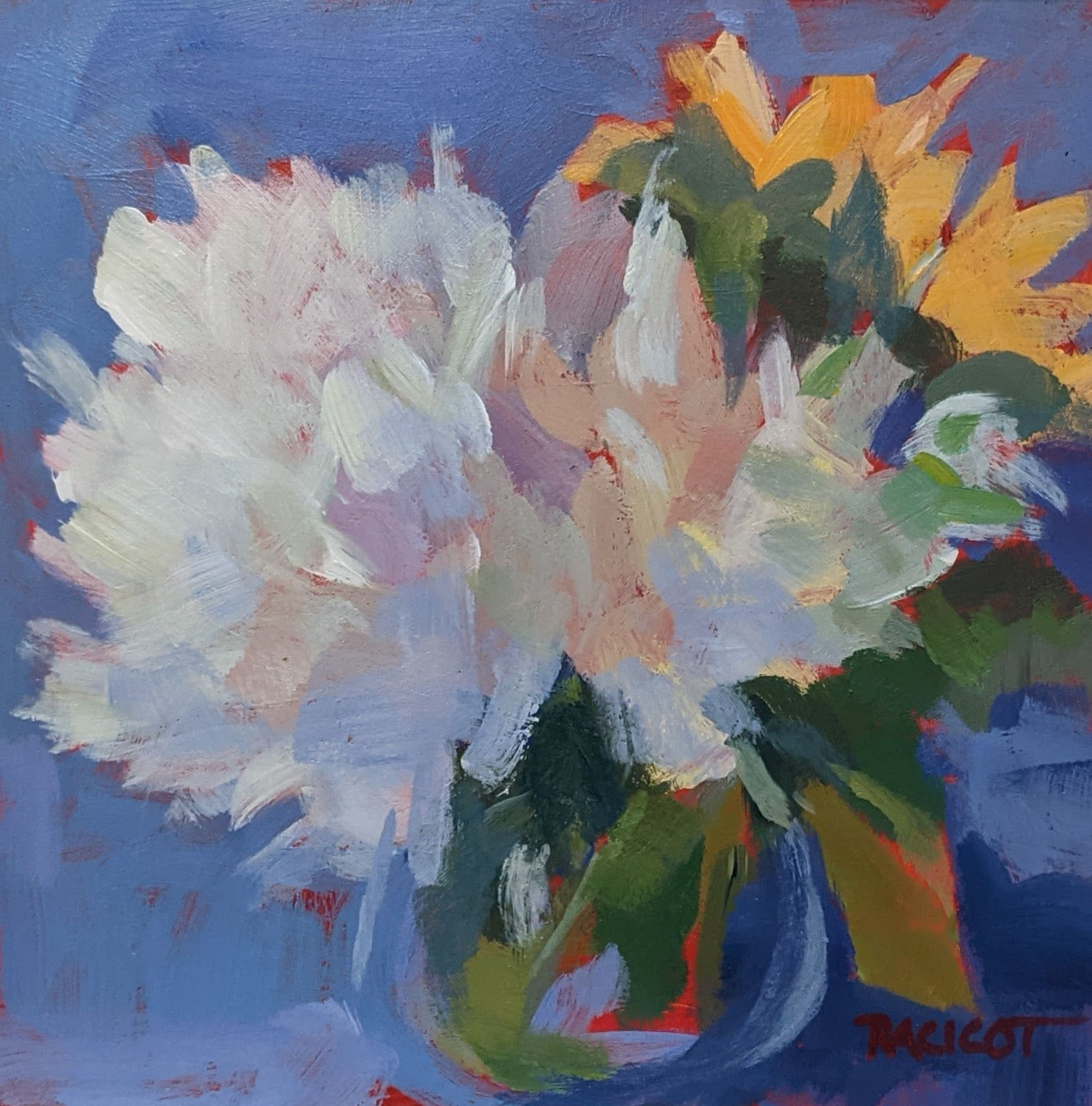 Peonies and Sunflower