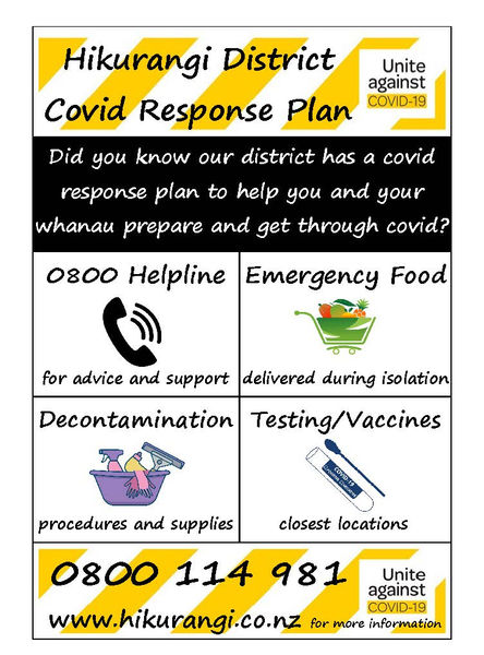 Hikurangi Covid District Response Plan