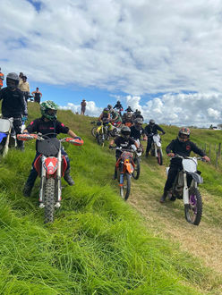 a group of riders reading to head off onto the Hikurangi Trail Ride