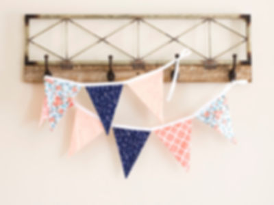 Floral Bunting (White Ribbon)