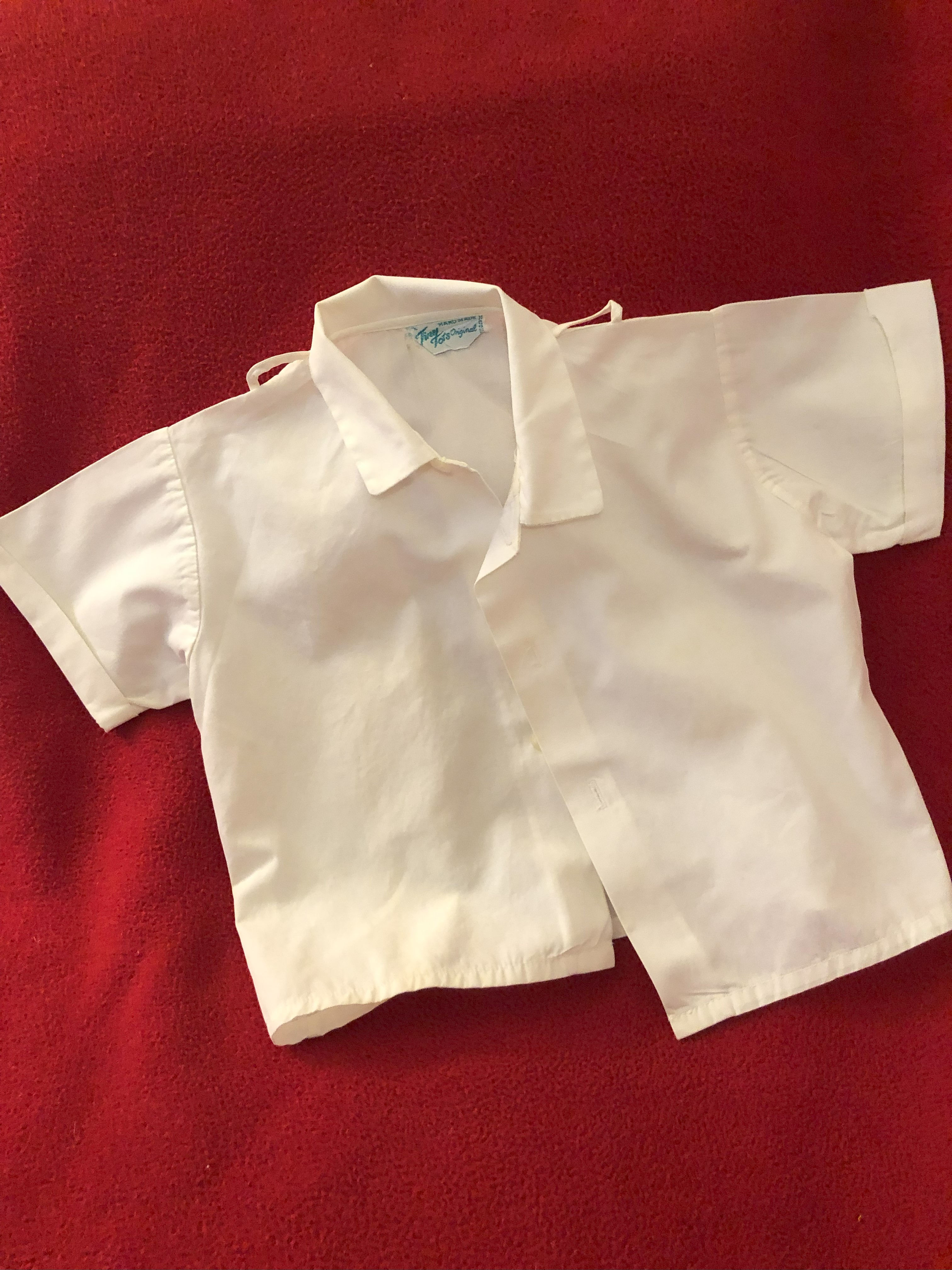 White Shirt with Shoulder Straps