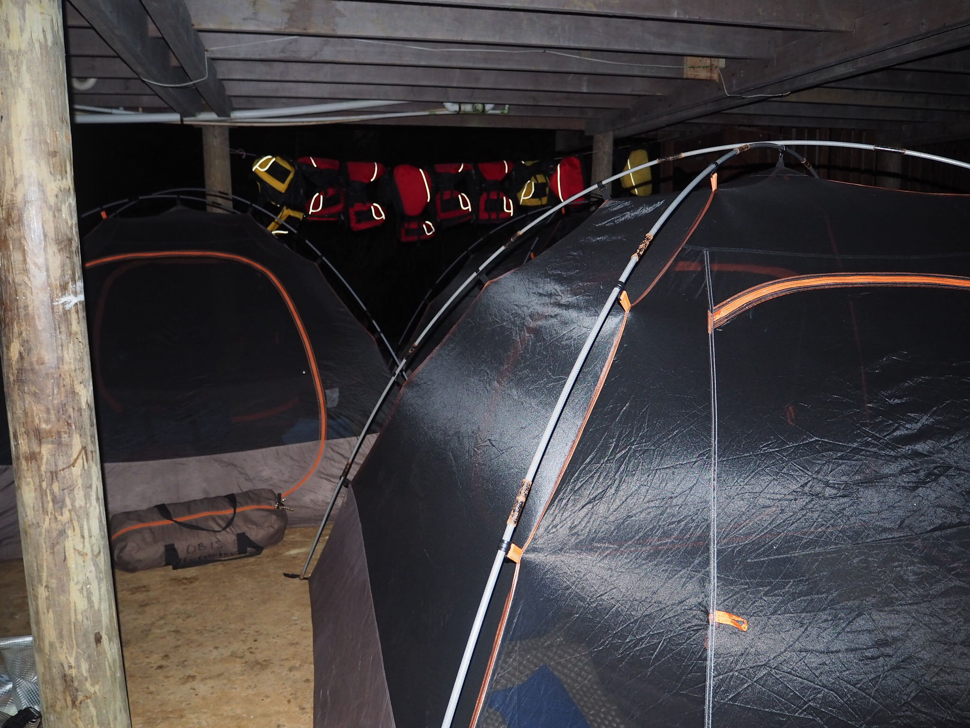 Sleeping in tents