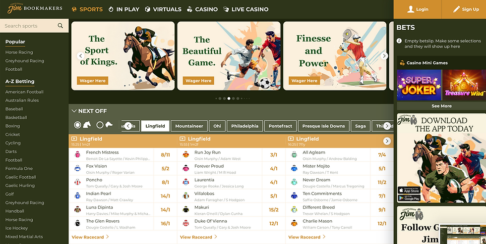Gentleman Jim Horse Racing Betting