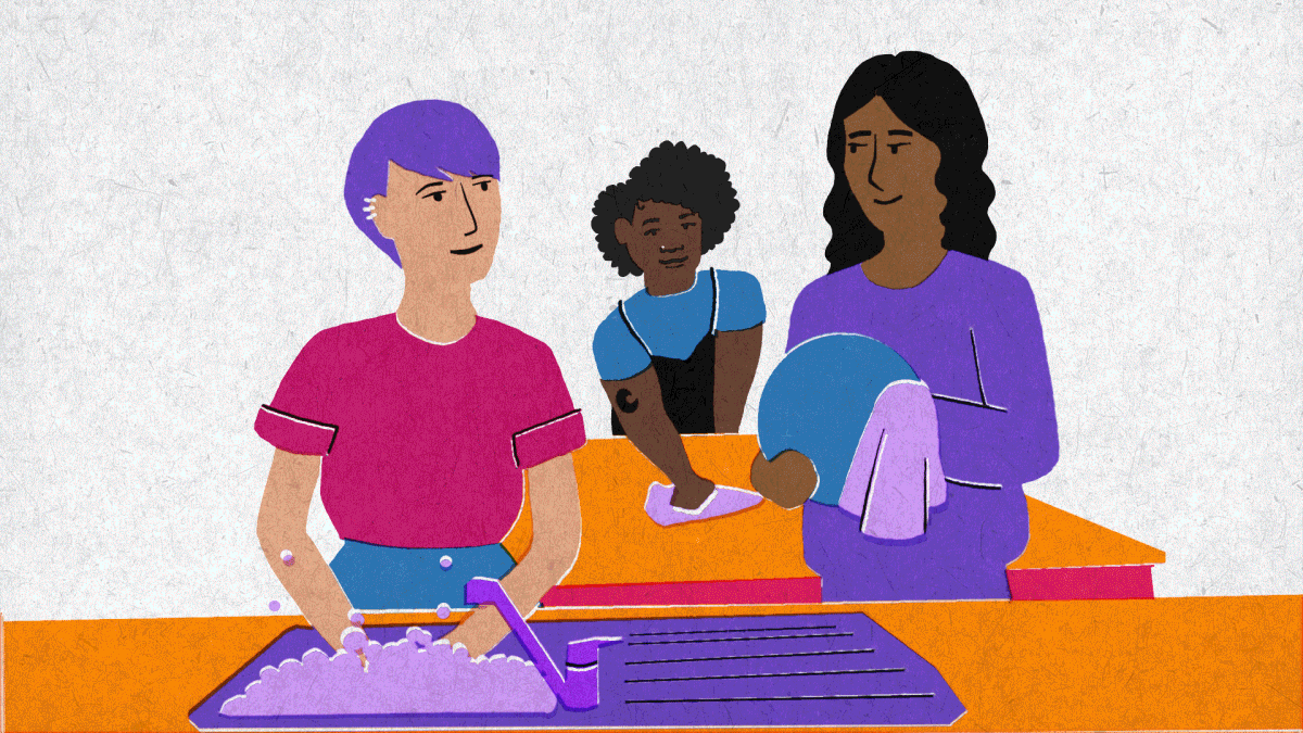 Animation for UAL Student Experience showing support for students living in halls