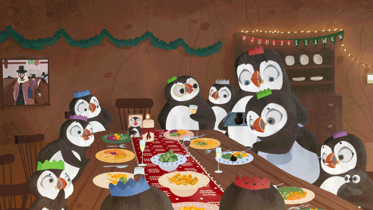 Animated Christmas idents and break bumpers for S4C created with JM Creative