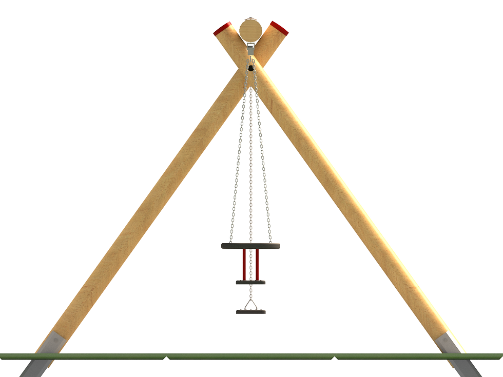 Miniaturbild: 3-fach Schaukel Brett/Brett/Kleinkinder
