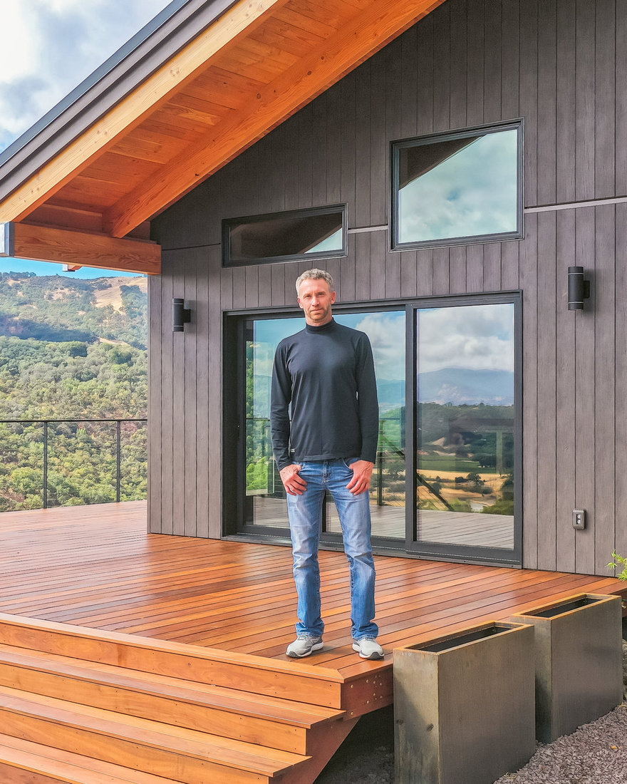 Madrone Maltas, owner of Maltas Construction, at a completed ADU