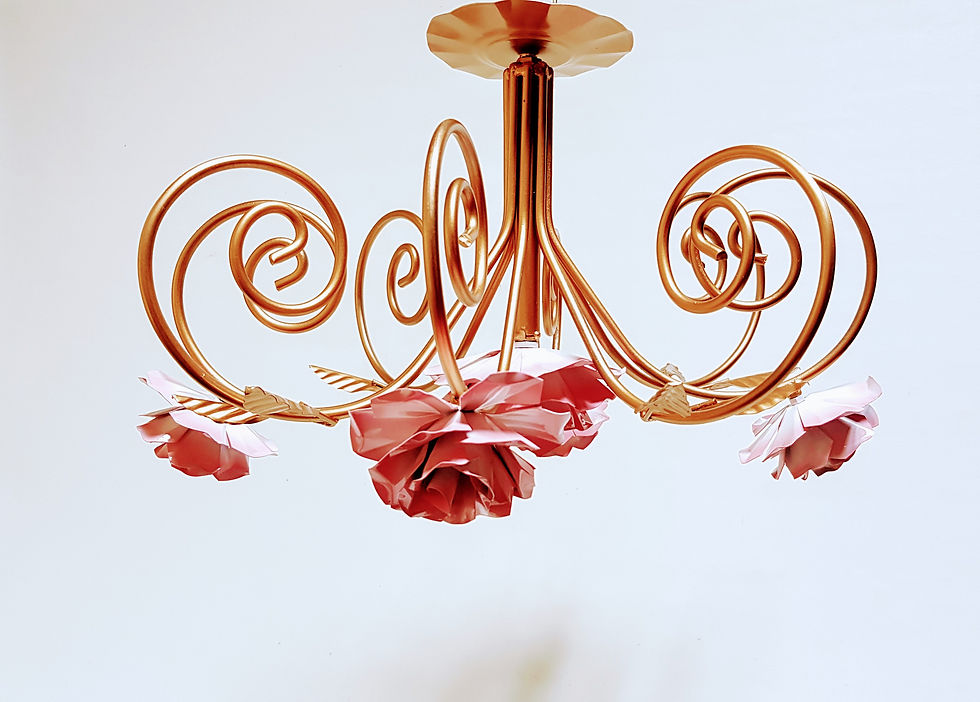Miniatura: lustre com flor de ferro pendente rústico CONSULTAR FRETE PELO WHATSAPP 