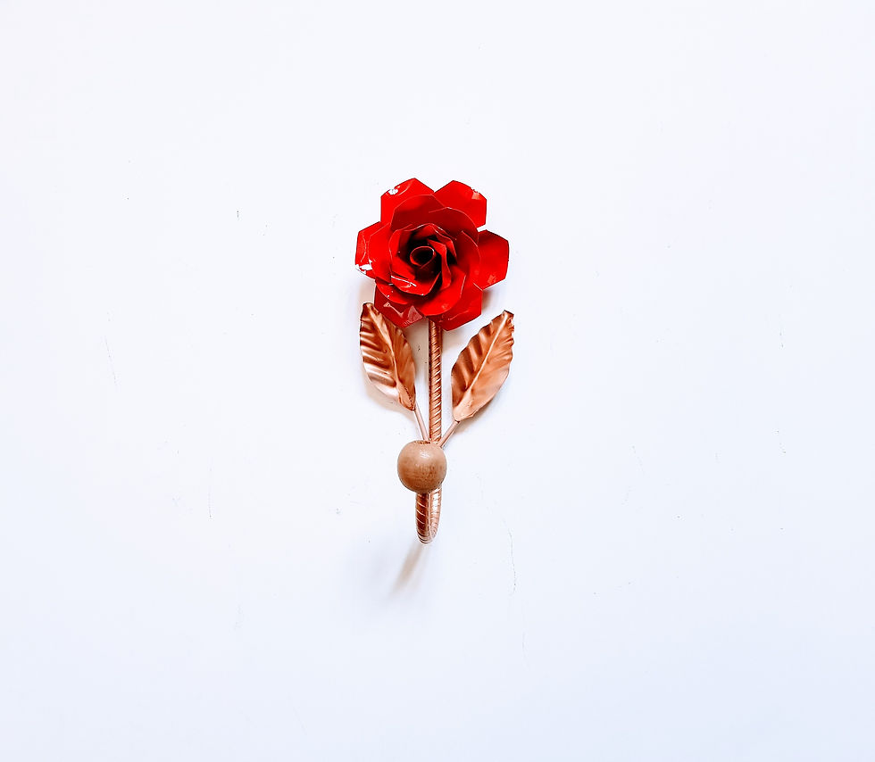 Miniatura: Gancho cabide ferro flor 7 cm