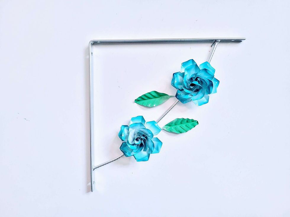 Miniatura: Mão Francesa 20x20cm Artesanal Com Flor 2 peças
