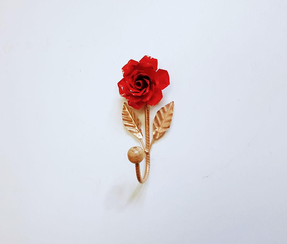 Miniatura: Gancho cabide ferro flor 7 cm